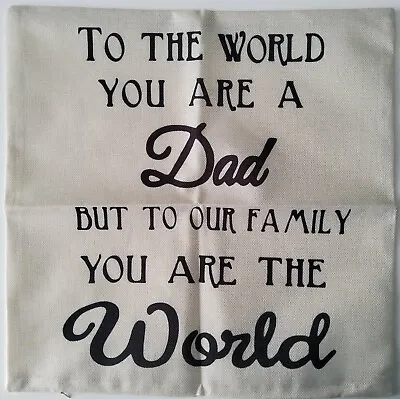 Cushion Cover - Dad - Novelty - Family - Gift - Love - Brand New • £4.99