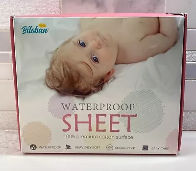 Pack N Play Fitted Sheets 100% Natural Cotton Waterproof Soft 38 X25  2 Pack • $18.96