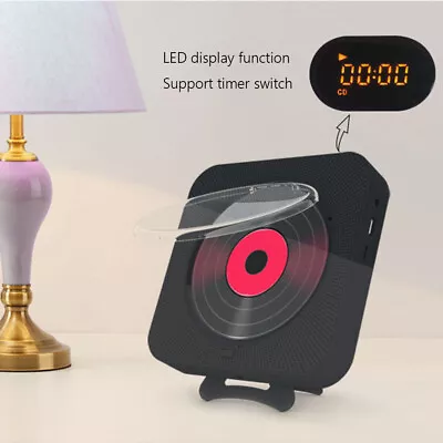 Wall Mount Bluetooth-compatible Stereo Portable CD Multimedia Player (Black EU) • £37.74