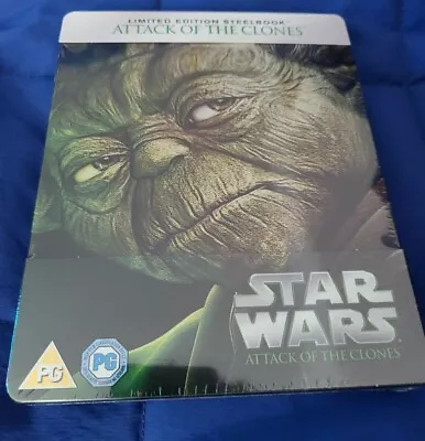 Star Wars: Attack Of The Clones Blu Ray UK Limited Edition Steelbook New Sealed • £9.99