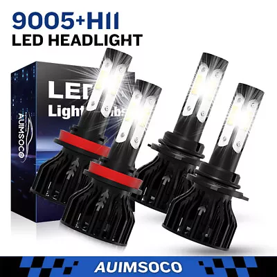 For GMC Sierra 3500 HD 2007-2014 Led Headlights Hi-Lo Beam Fog Light White Bulbs • $49.99