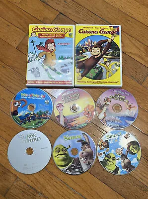$4.99 • Buy ~ Lot Of Kids DVDs Word World Shrek 1 2 3 The Land Before Time Curious George