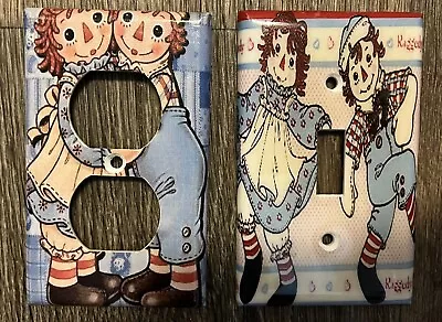 Set Of 2 Vintage Raggedy Ann And Andy Light Switch And Outlet Cover • $12