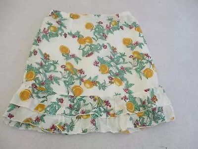 Zaful White Floral Skirt Women's Sz 4 • $14.67