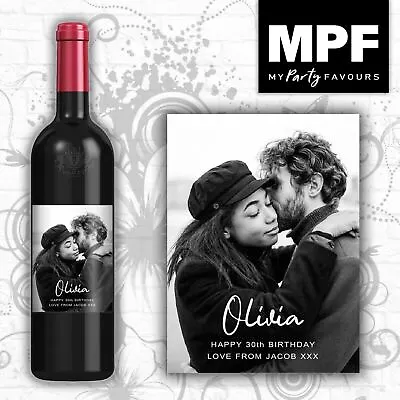 £3 • Buy Personalised Photo Birthday Wine Gin Vodka Bottle Label - Vodka Gin Whisky