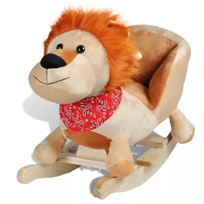 Kids Baby Child Wooden Ride On Riding Rocking Rocker Lion Toy Animal Seat Rider • $175.51