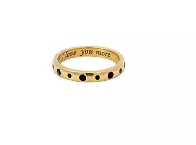 Monica Rich Kosann  I Love You More  18k Yellow Gold Sapphire Poesy Band Ring • $639.20