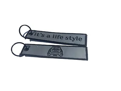 MINIBitz Jet Tag It's A Life Style Key Tag Reflective Black MINI Cooper R56 • £4.99