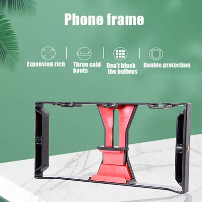 Video Camera Cage Stabilizer Mount Holder Handheld Frame Film Rig Vlog Phone*ug • $10.49