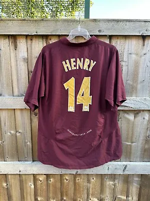 Nike Arsenal 2005/06 Home Shirt 2XL Thierry Henry Nameset Gunners Invincibles • £5