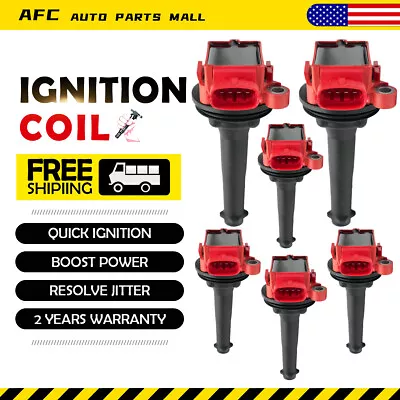 6*red Quality Ignition Coil For Volvo C70 S70 XC70 XC90 S60 UF341 C1258 9125601 • $63.24