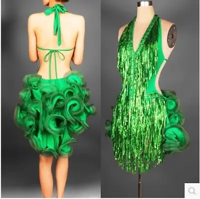 £120.92 • Buy Latin Dance Dress Professional Fringe Samba Costume Competition Dresses Tassel