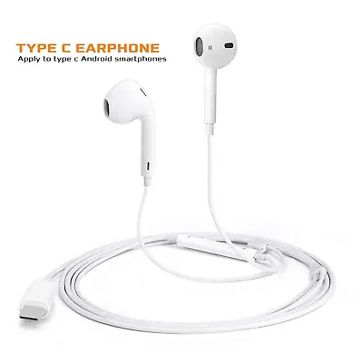 USB Type C Earphones Stereo Headphones For Huawei Samsung S8 S9 Note Android • $12.50