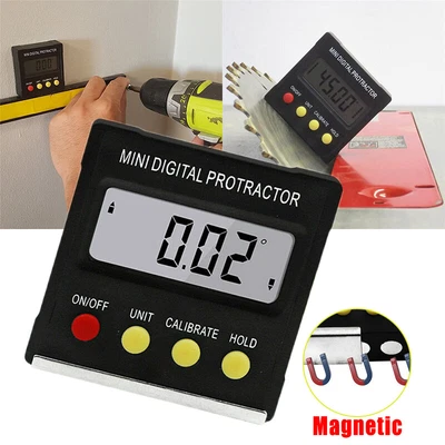 £11.99 • Buy Magnetic Bevel Level Digital Protractor Measure Inclinometer Angle Finder Gauge