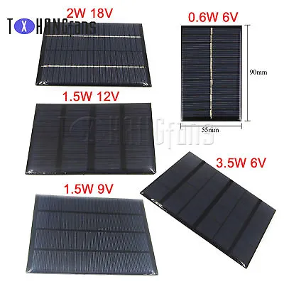 £1.64 • Buy 0.6W-3.5W 6V-18V Solar Power Panel Solar System DIY For Cell Phone Chargers