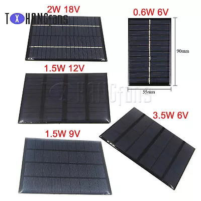 0.6W-3.5W 6V-18V Solar Power Panel Solar System DIY For Cell Phone Chargers • £1.64