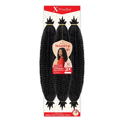 $14.99 • Buy Outre Crochet Braids X-Pression Twisted Up 3X Springy Afro Twist 24 