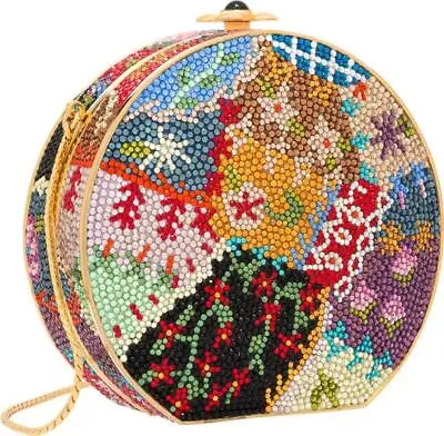 Judith Leiber Beaded Swarovski Crystal Patchwork Minaudiere Evening Bag Clutch • $3555.55