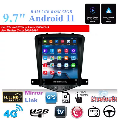 9.7'' Android 11 2GB＋32GB Car Stereo Radio GPS Head Unit For Holden Cruze 09-14 • $329.91