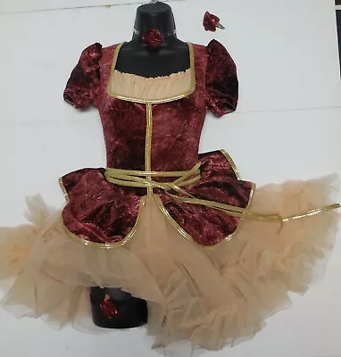 NWT Steampunk Dance Costume Old English Bustier Style W/ Ruffled Petticoat Skirt • $34.99