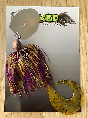 WHACKED LURES AUST ~ 3/4oz CHATTERBAIT ~ PURPLE PUMPKIN ~ Grub Trailer • $15