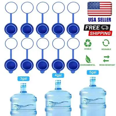 Reusable Snap Button Cap Seal Lid Replace For 55mm 5 Gallon Water Bottle Jug NEW • $6.38