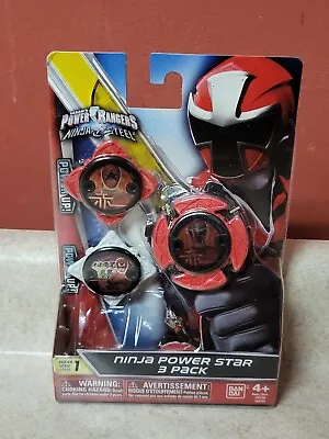 Bandai Power Rangers Ninja Steel Series 1 Power Star 3 Pack 2016 New Red White • $28