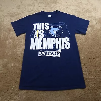 Memphis Grizzlies Shirt Adult Small Blue NBA Short Sleeve Mens 7.17* • $9.77