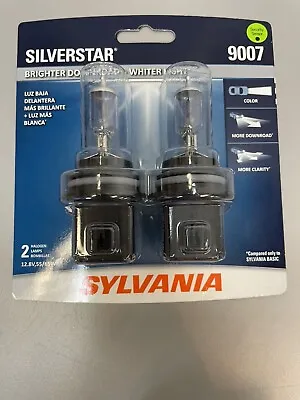 Headlight Bulbs 1 Pair  Sylvania 9007ST.BP2  Silverstar 9007 • $16.99