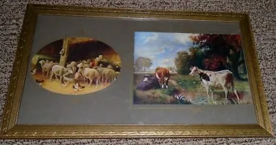 R. Atkinson Fox Signed Cows Trees Water 20 X11.5  Original Framed Print 1910 • $129.99