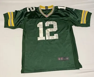 Nike On Field Aaron Rodgers Green Bacy Packers Sewn Jersey Mens Size 48 • $15
