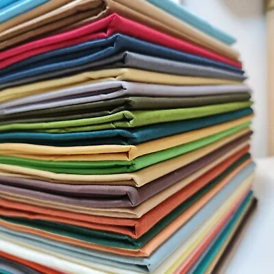 £0.99 • Buy Plain 100% Cotton Fabric Quilting Craft Dress Lining Material By Meter 44 