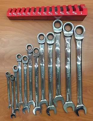 MATCO TOOLS 7GRCXL 1-5/16  SAE Extra Long Combination Ratcheting Wrench Set 12pc • $359.95