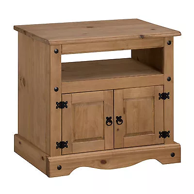 Corona TV Unit Straight Media Cabinet Stand Mexican Pine By Mercers Furniture® • £75.90