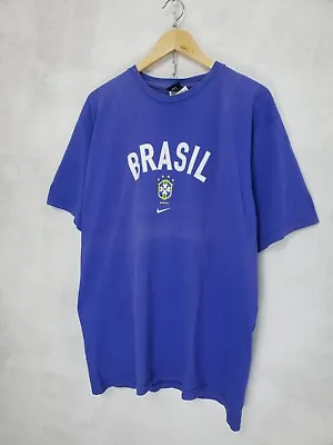 $40 • Buy Vintage Nike Brasil Roberto Carlos T Shirt XL