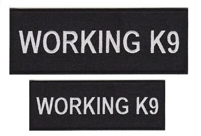 Working K9 Patch Service Police Dog Animal Badge Applique Hook & Loop / Iron On • $9.95