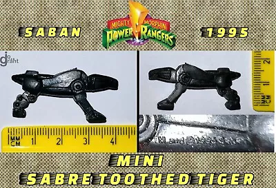 Vintage Mighty Morphin Power Rangers Mini Black Sabre Toothed Tiger Zord 1995 • £4.99