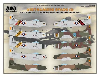 1/32 Vietnamese SPADS I:VNAF AD-6/A-1H Skyraiders In Vietnam War For Trumpeter • $24