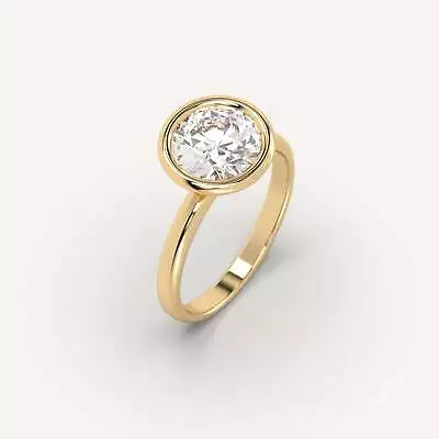 2 Carat Round Cut Engagement Ring | IGI E/VVS2 Lab Diamond 14k Yellow Gold • $3280