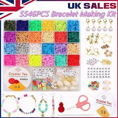 £9.45 • Buy Bracelet Craft Make Own Beads Jewellery Making Set Box Kit For Kids DIY Gifts UK