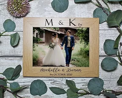 Personalised Photo Frame | ENGRAVED Gift | For 7X5 Or 6x4 Picture | For Couple | • £12.97