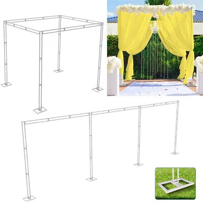 Strong Adjustable Canopy Chuppah Mandap Wedding Photo Backdrop Frame DIY Stand • £120.92