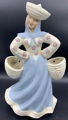 Vtg. Hedi Schoop California Pottery 12.5” Woman With Hip Baskets  • $50