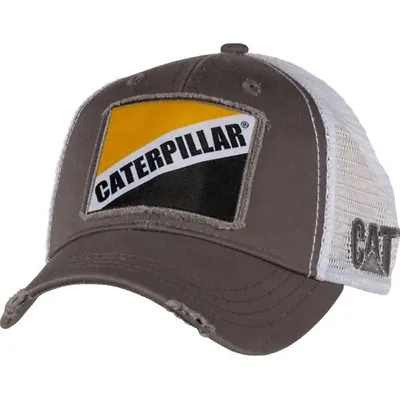 Caterpillar CAT Equipment Trucker Gray Retro Twill Mesh Diesel Cap Hat Vintage • $24.95