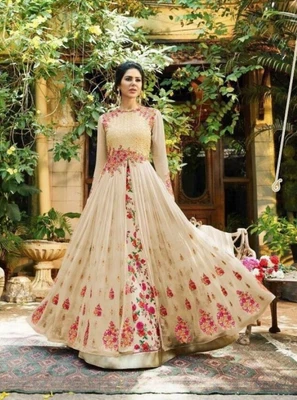 £53.99 • Buy Indian Pakistani Ethnic Gown Anarkali Designer Salwar Kameez Shalwar Suit