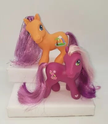 My Little Pony G3 Purple Diva Pose Cherry Blossom #2 Orange Island Rainbow Lot • $22.95