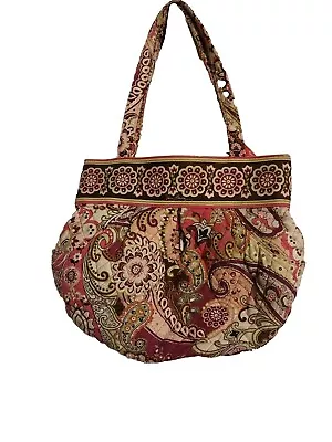 Vera Bradley Very Berry Paisley Purse Zip Closure Side Pockets Inside Pockets  • $13