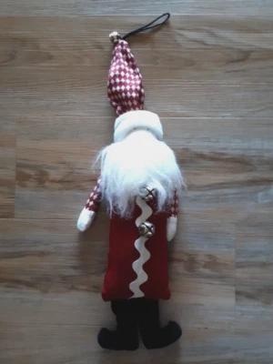 $22.07 • Buy 2003 Woof & Poof Fat Santa Plush Bells Hat Checkered Print Red White LG 21x4.5 