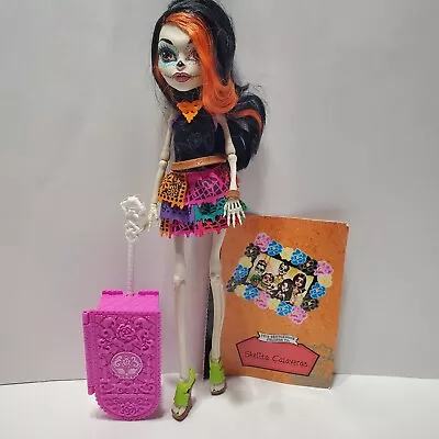 Monster High Doll Skelita Calaveras Skeleton Doll Scaris City Of Frights Luggage • $41