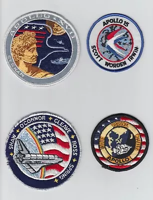 4 X NASA  Apollo Space Mission Embroidered Patches • £10.20